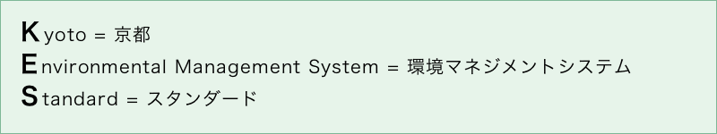 Kyoto=京都 Environmental Management System=環境マネジメントシステム Standard=スタンダード